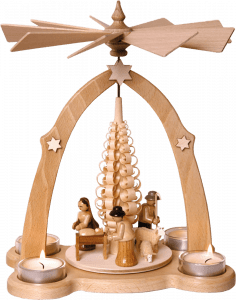 Teelichtpyramide Christi Geburt - 27 cm