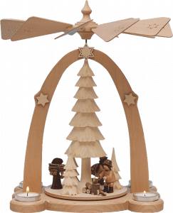 Teelichtpyramide Waldleute - 38 cm