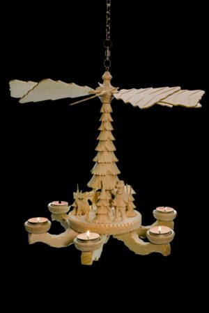 Deckenpyramide geschnitzt klein