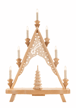 Lichterecke unbestückt - mit beleuchtetem Baum - 39 cm