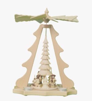 Teelichtpyramide Winterkinder- 42 cm