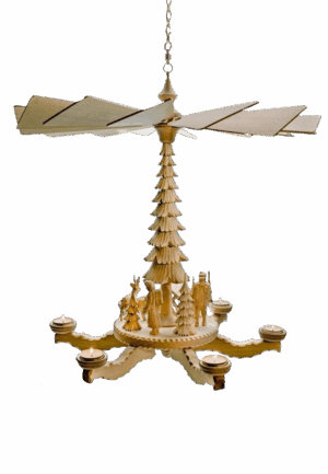 Deckenpyramide geschnitzt groß
