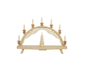 Schwibbogen unbestückt- mit beleuchtetem Baum - 52 cm